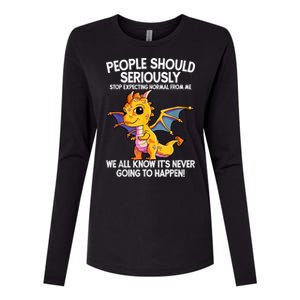 Cute Dragon Seriously Dragon For Women And Girls Womens Cotton Relaxed Long Sleeve T-Shirt