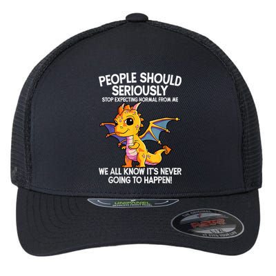 Cute Dragon Seriously Dragon For Women And Girls Flexfit Unipanel Trucker Cap