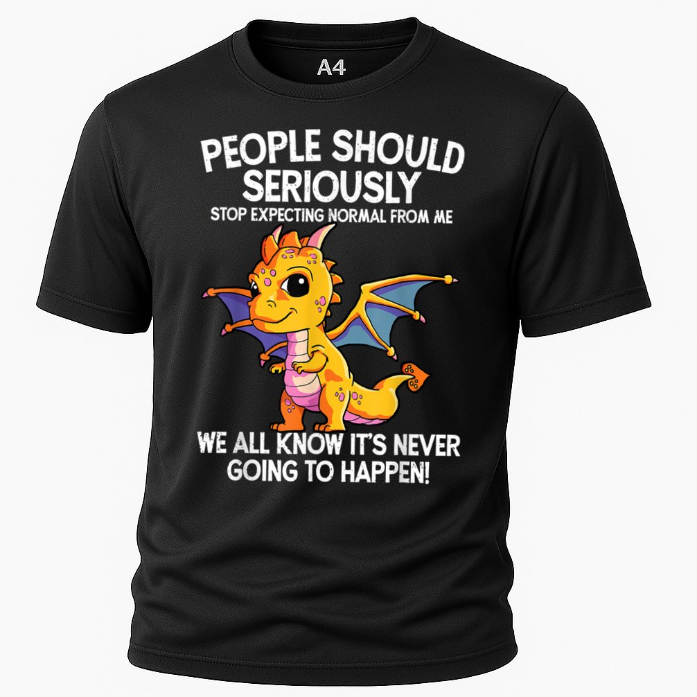 Cute Dragon Seriously Dragon For Women And Girls Cooling Performance Crew T-Shirt