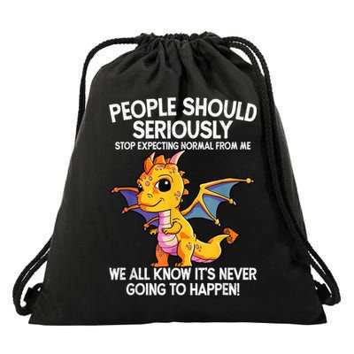 Cute Dragon Seriously Dragon For Women And Girls Drawstring Bag