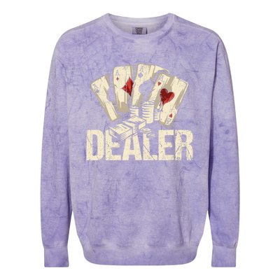 Casino Dealer Shirt Poker Dealer Shirt Costume Accessories Colorblast Crewneck Sweatshirt