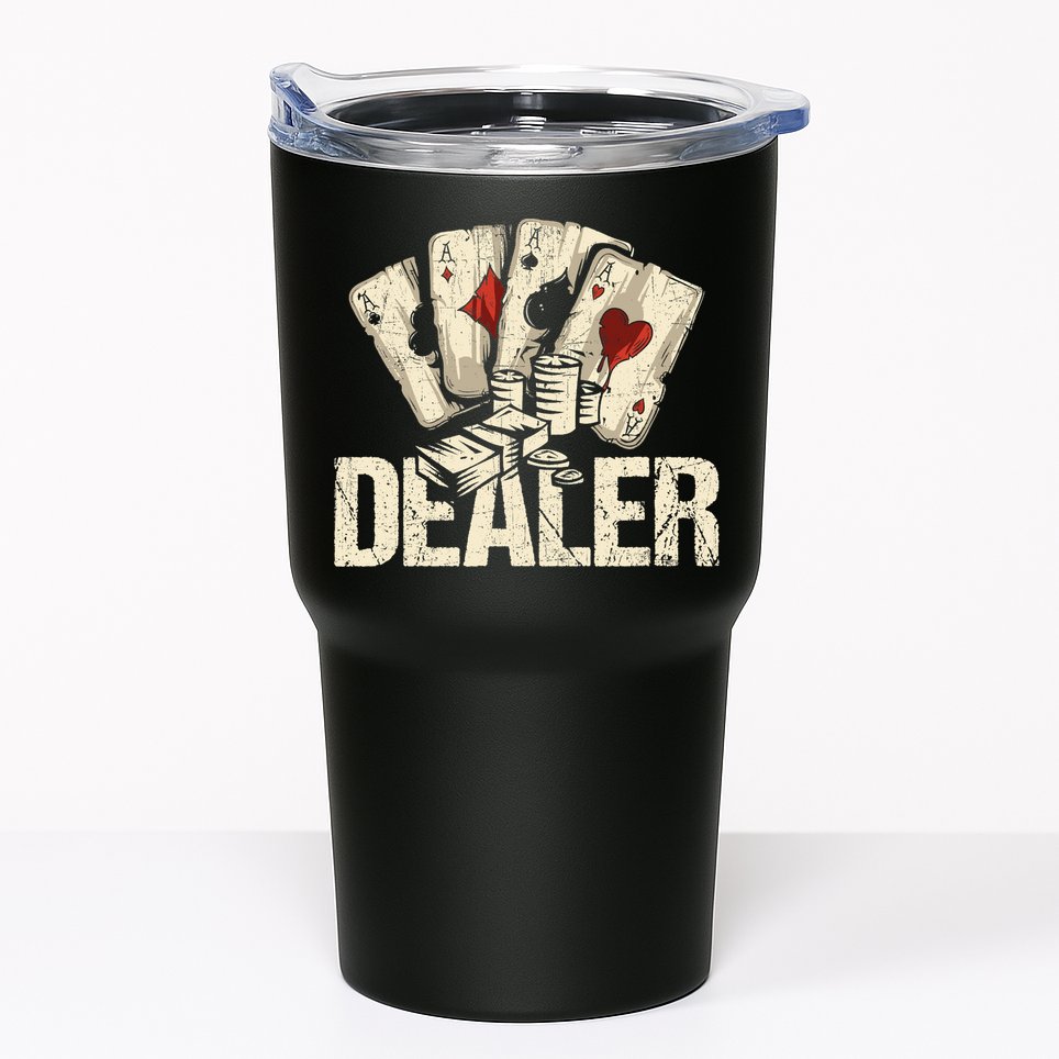 Casino Dealer Shirt Poker Dealer Shirt Costume Accessories Tumbler