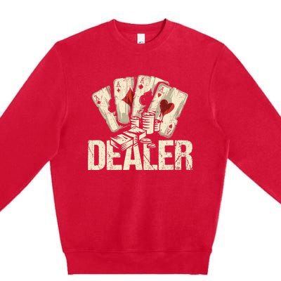 Casino Dealer Shirt Poker Dealer Shirt Costume Accessories Premium Crewneck Sweatshirt