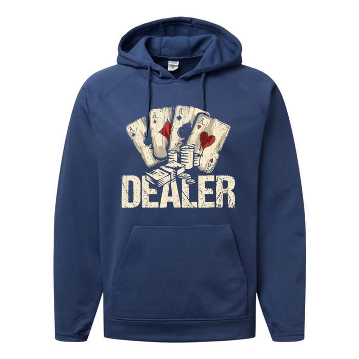 Casino Dealer Shirt Poker Dealer Shirt Costume Accessories Performance Fleece Hoodie