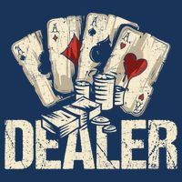 Casino Dealer Shirt Poker Dealer Shirt Costume Accessories Tall T-Shirt