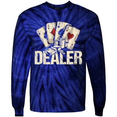 Casino Dealer Shirt Poker Dealer Shirt Costume Accessories Tie-Dye Long Sleeve Shirt