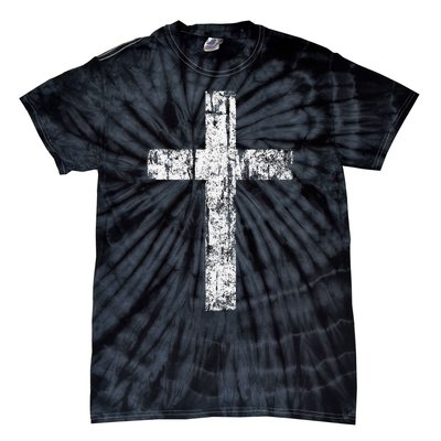 Cross Distressed Style Inspirational Christian Faith Tie-Dye T-Shirt