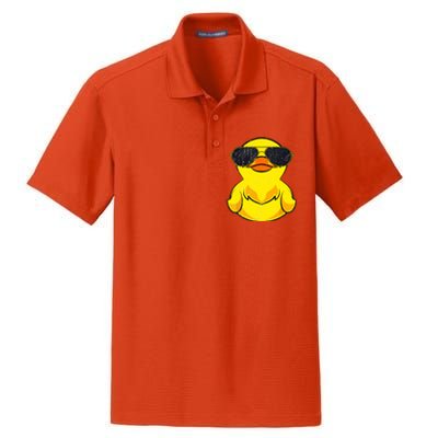 Cool Duckie Sunglasses Duckling Funny Ducky Rubber Duck Dry Zone Grid Polo