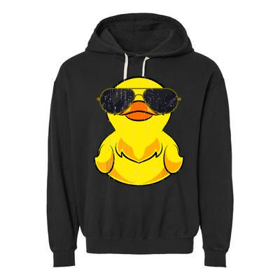 Cool Duckie Sunglasses Duckling Funny Ducky Rubber Duck Garment-Dyed Fleece Hoodie