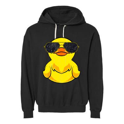 Cool Duckie Sunglasses Duckling Funny Ducky Rubber Duck Garment-Dyed Fleece Hoodie