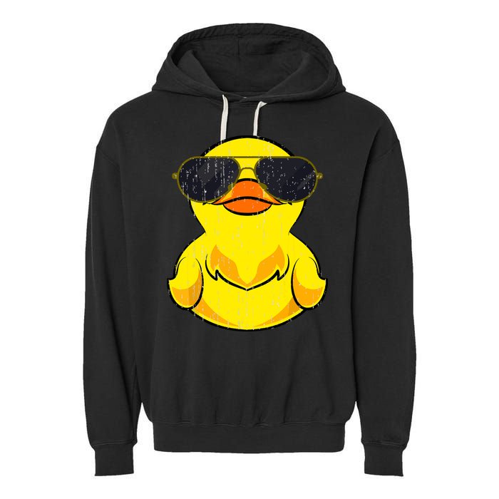 Cool Duckie Sunglasses Duckling Funny Ducky Rubber Duck Garment-Dyed Fleece Hoodie