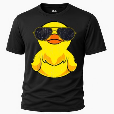 Cool Duckie Sunglasses Duckling Funny Ducky Rubber Duck Cooling Performance Crew T-Shirt