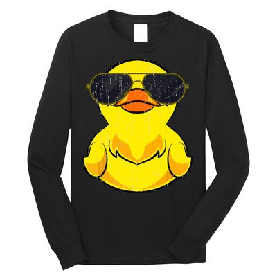 Cool Duckie Sunglasses Duckling Funny Ducky Rubber Duck Long Sleeve Shirt