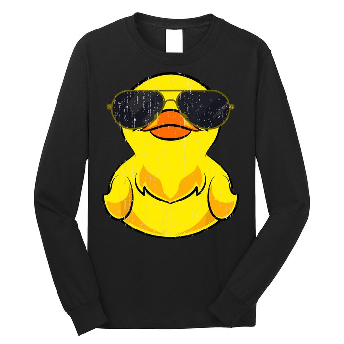Cool Duckie Sunglasses Duckling Funny Ducky Rubber Duck Long Sleeve Shirt
