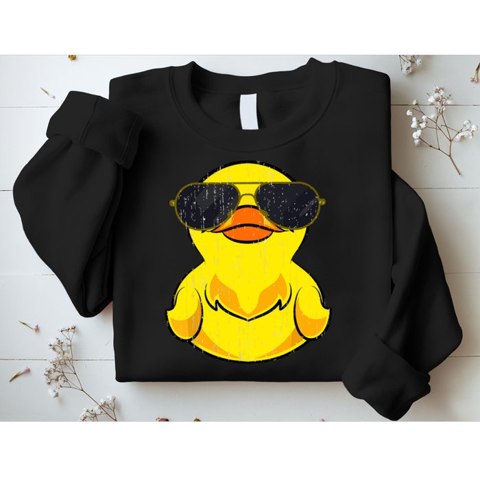Cool Duckie Sunglasses Duckling Funny Ducky Rubber Duck Sweatshirt