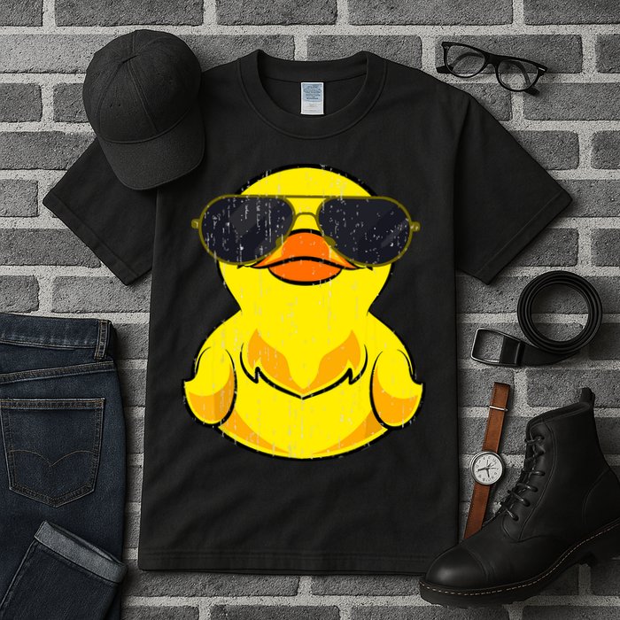 Cool Duckie Sunglasses Duckling Funny Ducky Rubber Duck Tall T-Shirt