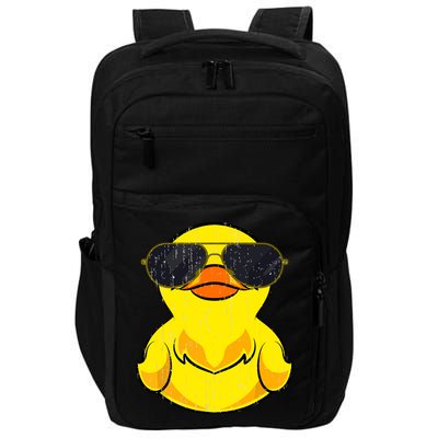 Cool Duckie Sunglasses Duckling Funny Ducky Rubber Duck Impact Tech Backpack
