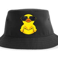 Cool Duckie Sunglasses Duckling Funny Ducky Rubber Duck Sustainable Bucket Hat