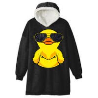 Cool Duckie Sunglasses Duckling Funny Ducky Rubber Duck Hooded Wearable Blanket
