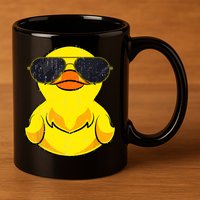 Cool Duckie Sunglasses Duckling Funny Ducky Rubber Duck 11oz C Handle Ceramic Mug