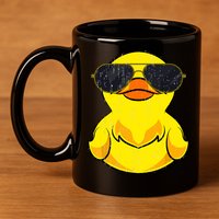 Cool Duckie Sunglasses Duckling Funny Ducky Rubber Duck 11oz C Handle Ceramic Mug