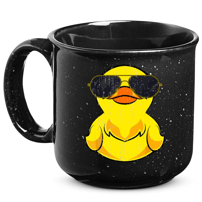 Cool Duckie Sunglasses Duckling Funny Ducky Rubber Duck 15oz Campfire Ceramic Mug