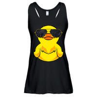 Cool Duckie Sunglasses Duckling Funny Ducky Rubber Duck Ladies Essential Flowy Tank