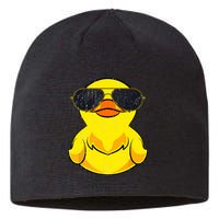 Cool Duckie Sunglasses Duckling Funny Ducky Rubber Duck Sustainable Beanie