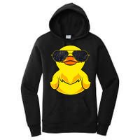 Cool Duckie Sunglasses Duckling Funny Ducky Rubber Duck Women's Pullover Hoodie