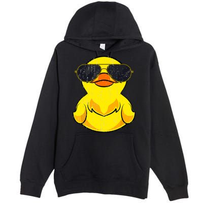 Cool Duckie Sunglasses Duckling Funny Ducky Rubber Duck Premium Pullover Hoodie