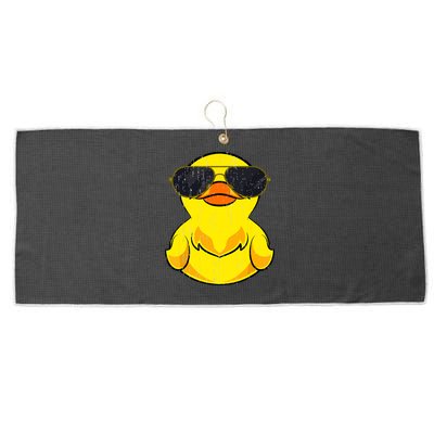 Cool Duckie Sunglasses Duckling Funny Ducky Rubber Duck Large Microfiber Waffle Golf Towel