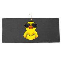 Cool Duckie Sunglasses Duckling Funny Ducky Rubber Duck Large Microfiber Waffle Golf Towel