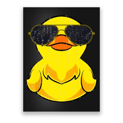 Cool Duckie Sunglasses Duckling Funny Ducky Rubber Duck Poster