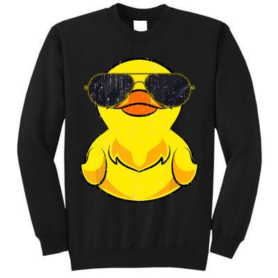 Cool Duckie Sunglasses Duckling Funny Ducky Rubber Duck Tall Sweatshirt
