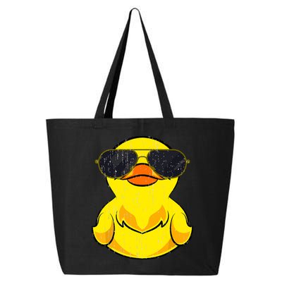 Cool Duckie Sunglasses Duckling Funny Ducky Rubber Duck 25L Jumbo Tote
