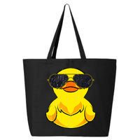 Cool Duckie Sunglasses Duckling Funny Ducky Rubber Duck 25L Jumbo Tote
