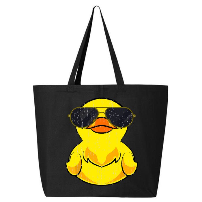 Cool Duckie Sunglasses Duckling Funny Ducky Rubber Duck 25L Jumbo Tote