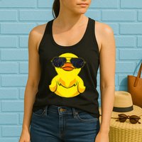 Cool Duckie Sunglasses Duckling Funny Ducky Rubber Duck Womens Tank Top