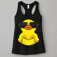 Cool Duckie Sunglasses Duckling Funny Ducky Rubber Duck Womens Tank Top