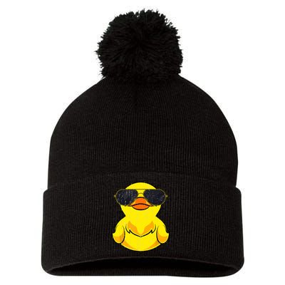 Cool Duckie Sunglasses Duckling Funny Ducky Rubber Duck Pom Pom 12in Knit Beanie
