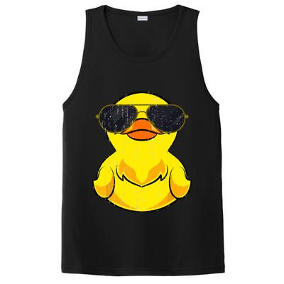 Cool Duckie Sunglasses Duckling Funny Ducky Rubber Duck PosiCharge Competitor Tank