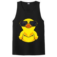 Cool Duckie Sunglasses Duckling Funny Ducky Rubber Duck PosiCharge Competitor Tank