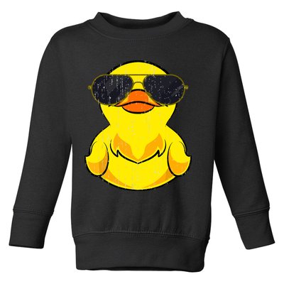 Cool Duckie Sunglasses Duckling Funny Ducky Rubber Duck Toddler Sweatshirt