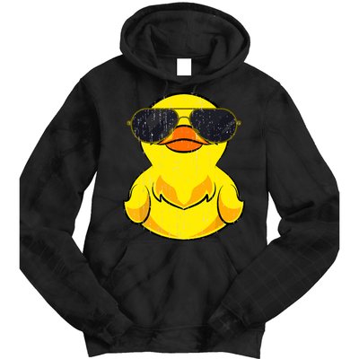 Cool Duckie Sunglasses Duckling Funny Ducky Rubber Duck Tie Dye Hoodie