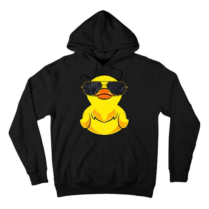 Cool Duckie Sunglasses Duckling Funny Ducky Rubber Duck Tall Hoodie