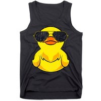Cool Duckie Sunglasses Duckling Funny Ducky Rubber Duck Tank Top
