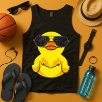 Cool Duckie Sunglasses Duckling Funny Ducky Rubber Duck Tank Top