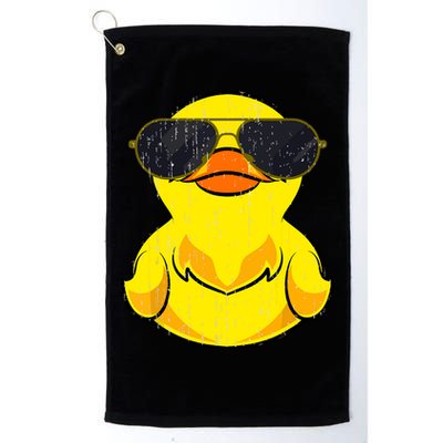 Cool Duckie Sunglasses Duckling Funny Ducky Rubber Duck Golf Towel