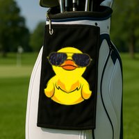 Cool Duckie Sunglasses Duckling Funny Ducky Rubber Duck Golf Towel