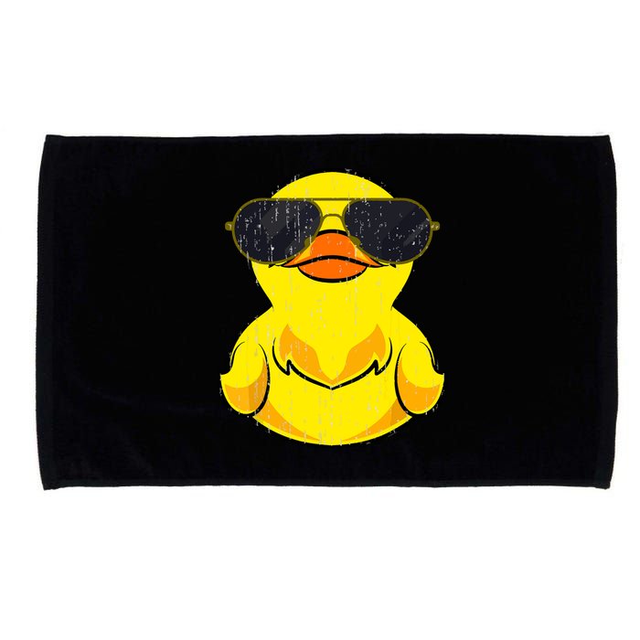Cool Duckie Sunglasses Duckling Funny Ducky Rubber Duck Microfiber Hand Towel